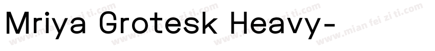 Mriya Grotesk Heavy字体转换
